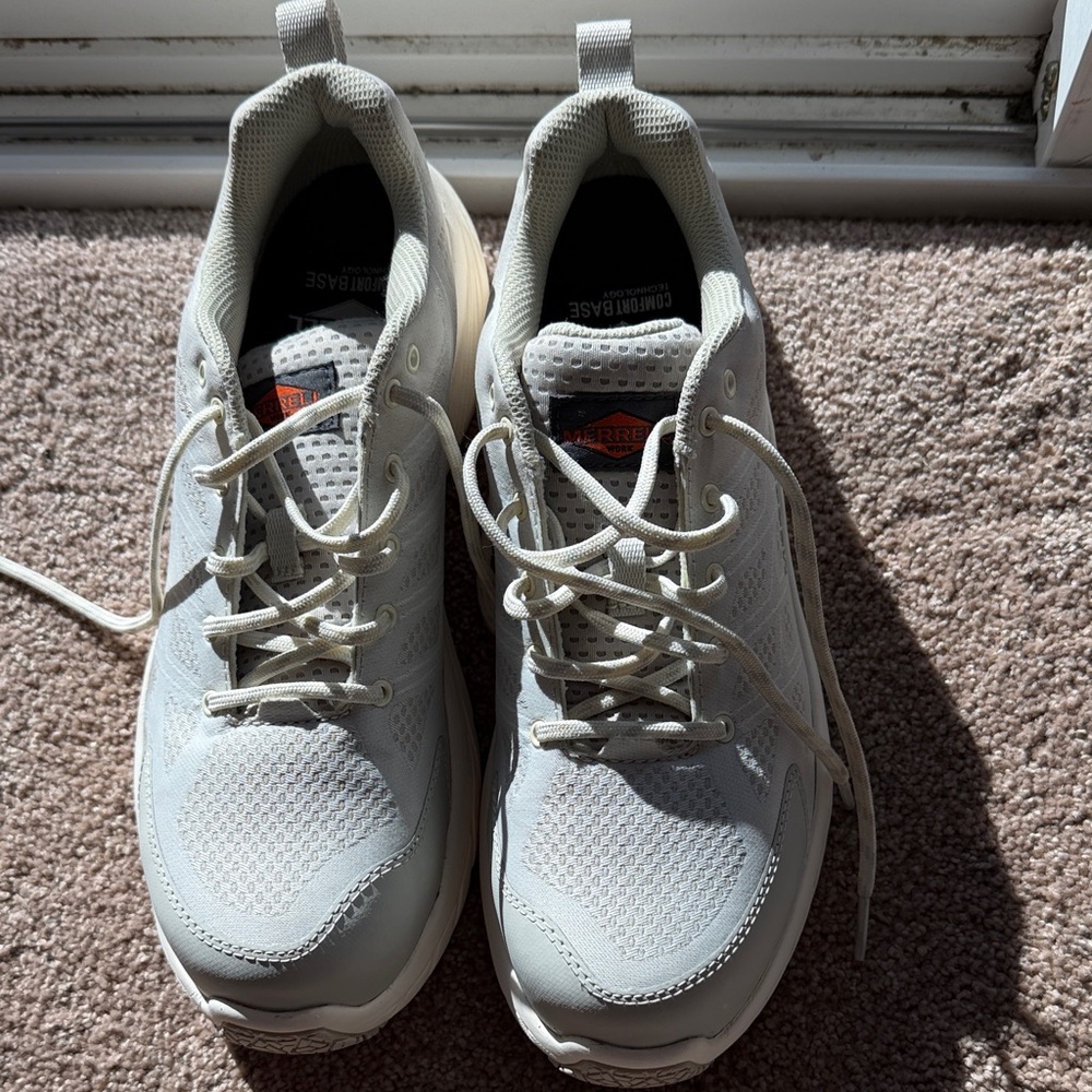 NWT Merrill Work Men’s Gray Mesh Athletic Shoes-Heavy-Duty Toe Box